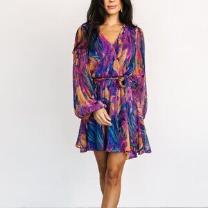 Baltic Born Rev Mini Dress | Blue Multi Size SS